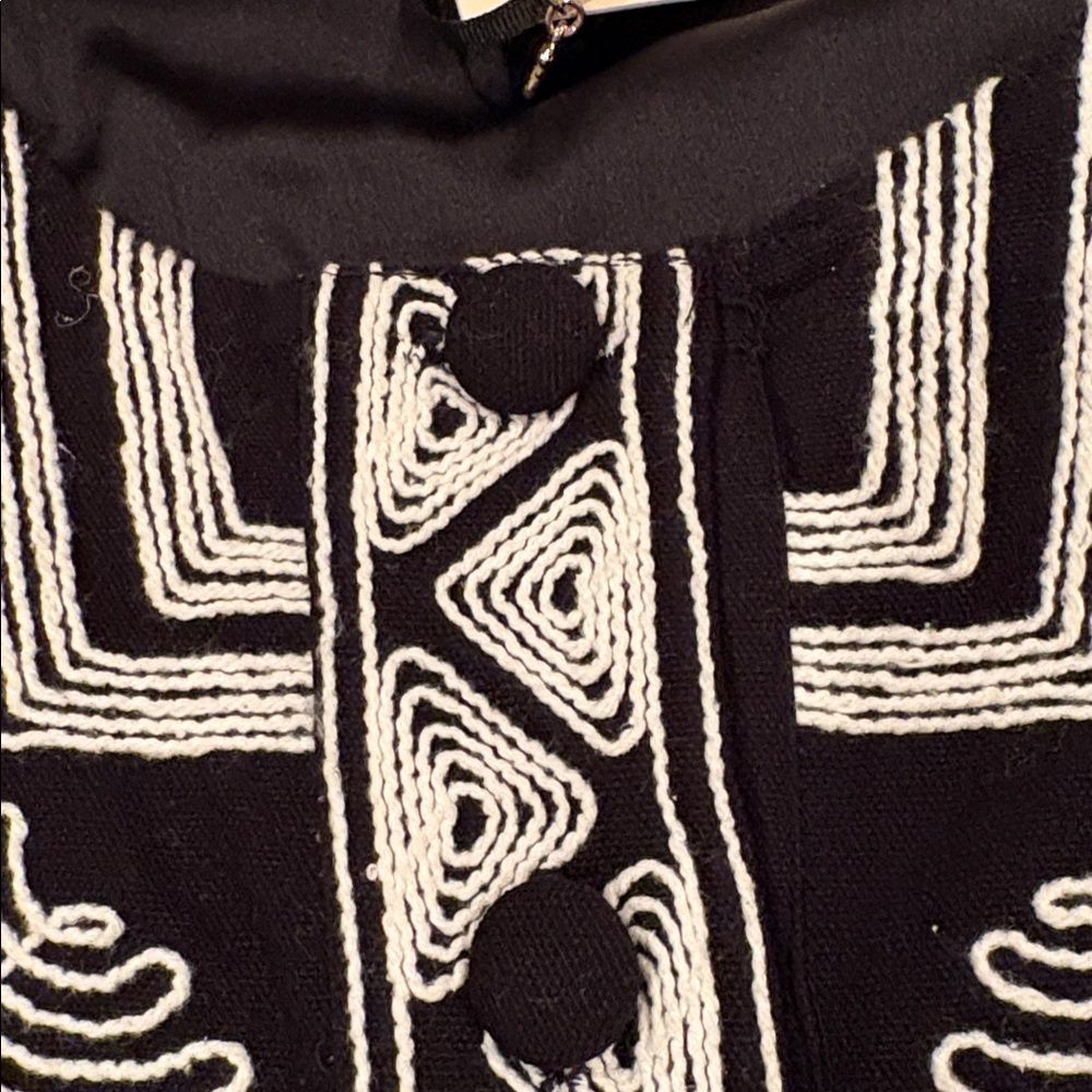 NWT Antonio Melani/Jennifer Sumko Blk Jacket, Wht Embroidery, Retail $299, Sz 14 - Picture 8 of 12